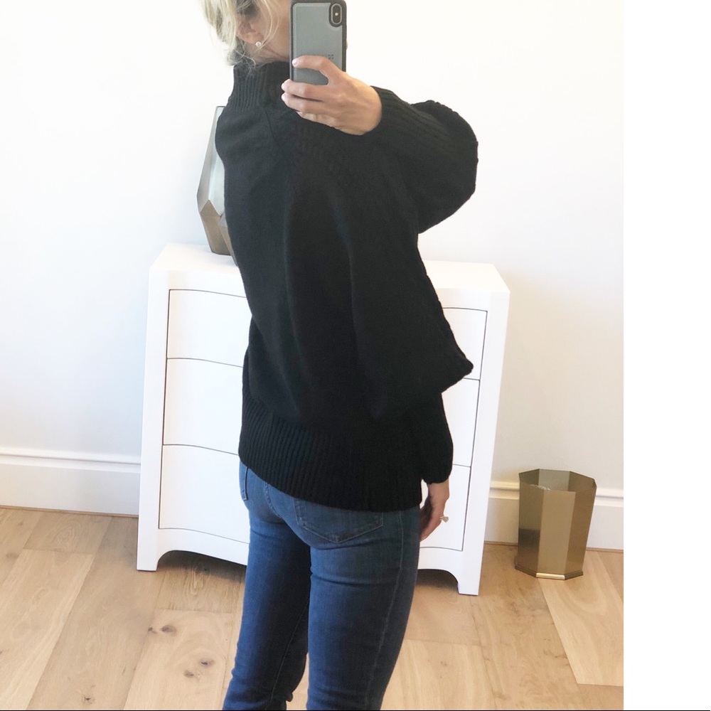 DENVER Black Cable Knit Loose Fit Sweater - Picture 4 of 9